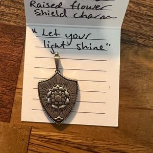 Erica Molinari Sterling Silver Light Shield Necklace Charm